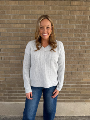 Chunky Knit Grey Sweater