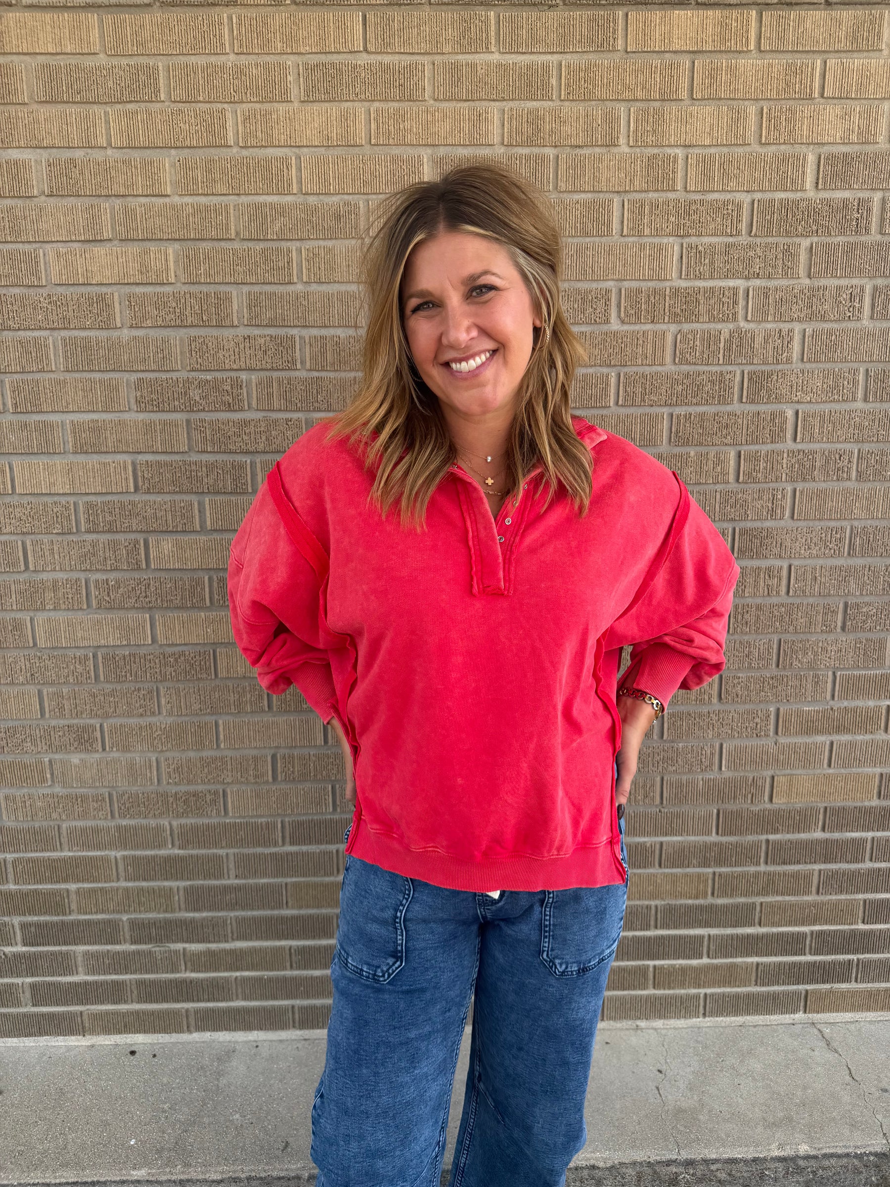 FP Inspired Pullover - Red