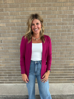 OG Rooted Cardigan - Magenta