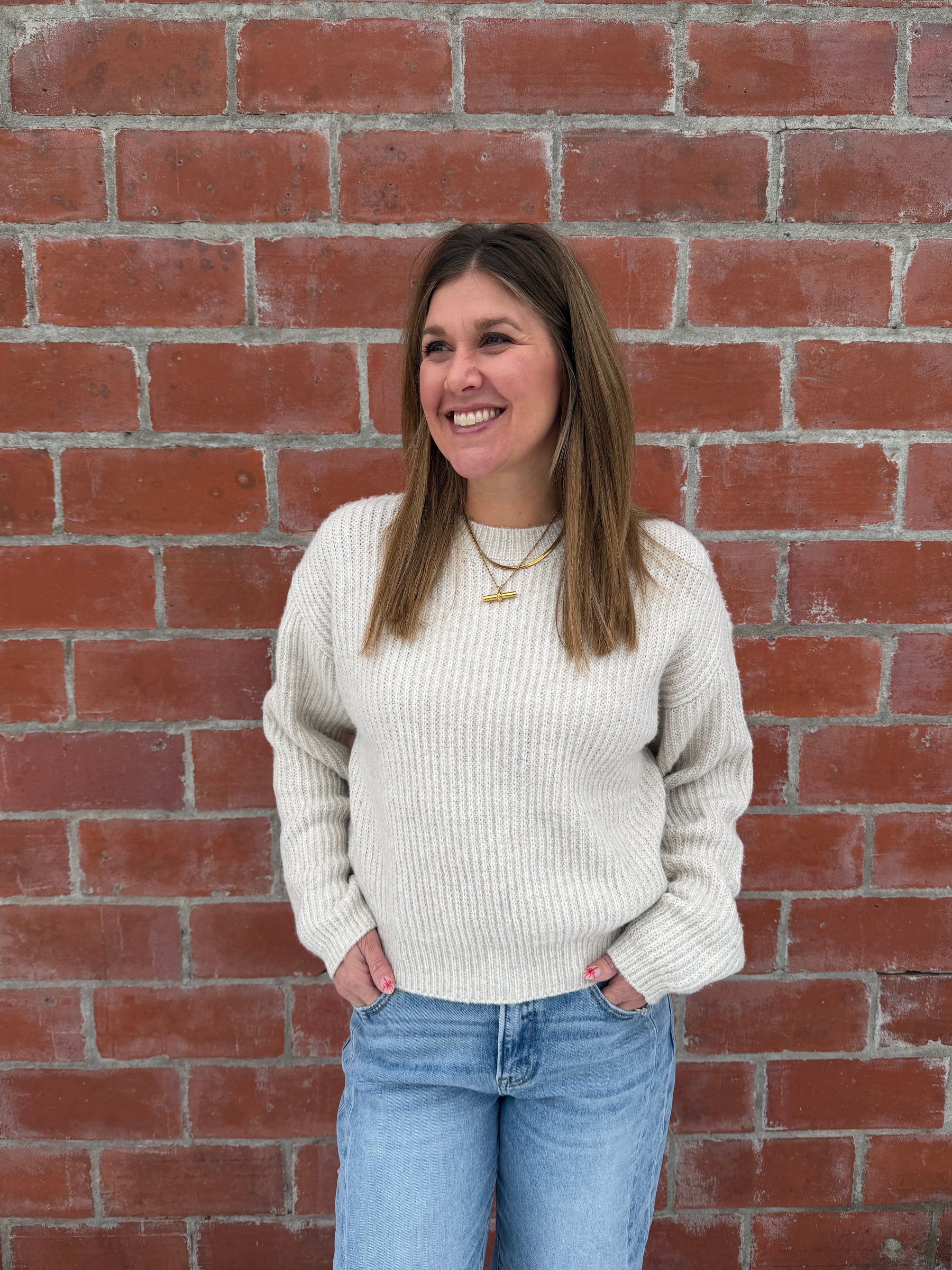 Perfect Crewneck Sweater - Cream