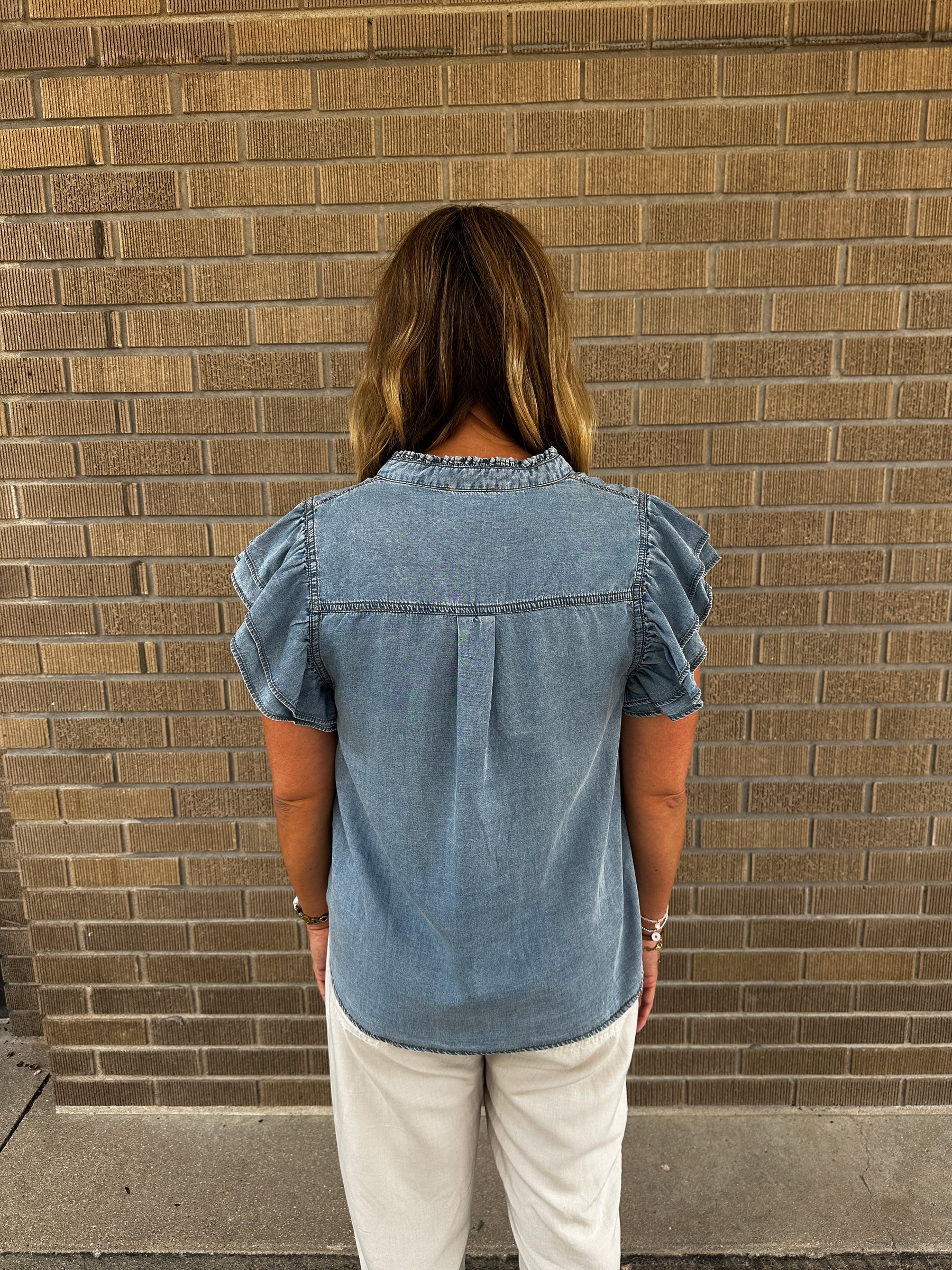 Chambray Denim Blouse