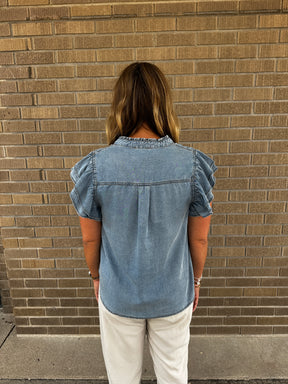 Chambray Denim Blouse