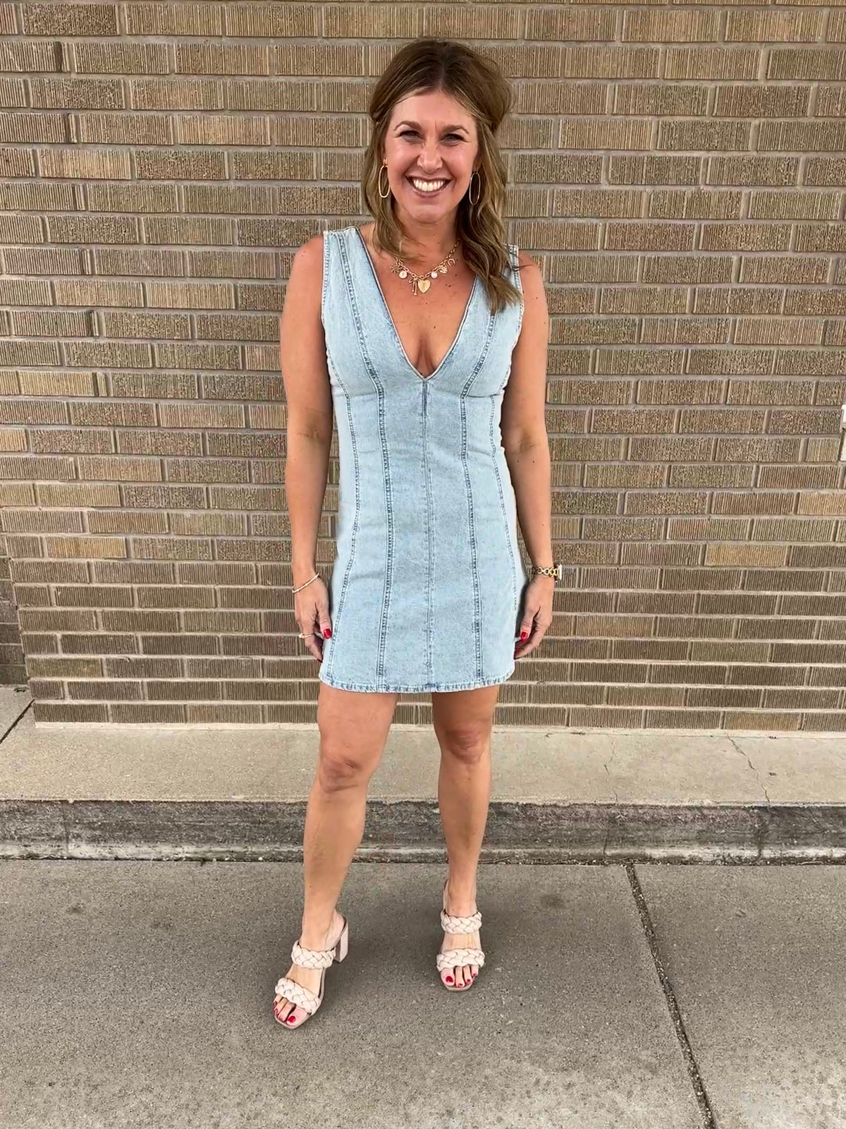 Eyes On You Denim Dress