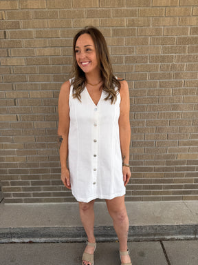 White Denim Dress