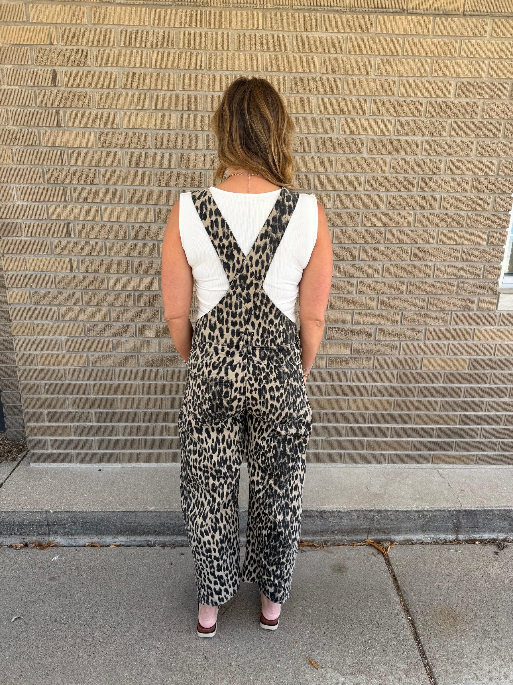 Leopard Barrel Overalls