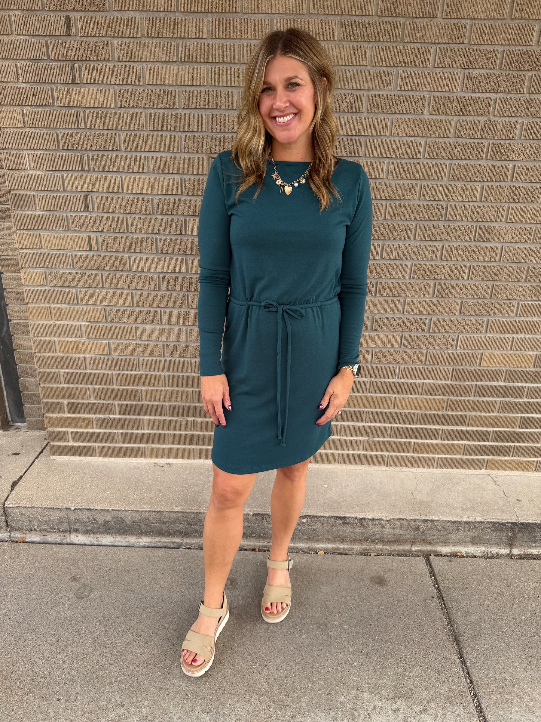 Cute and Casual Teal Dress