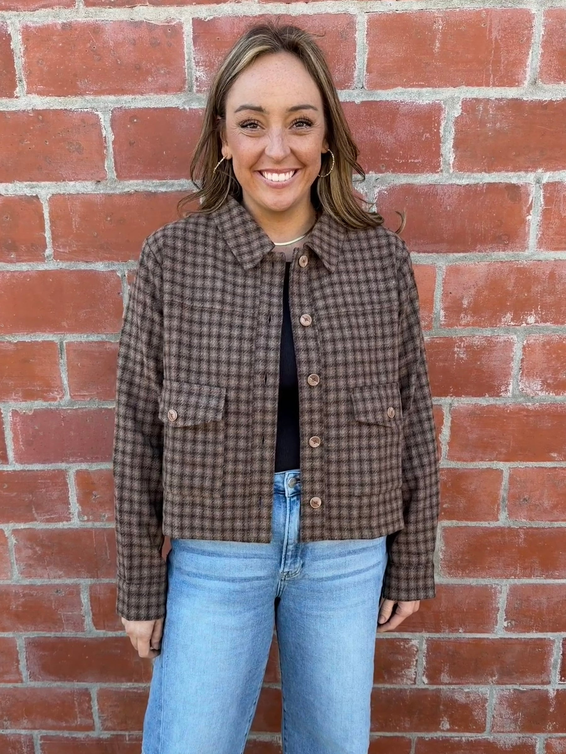 Plaid Crop Jacket