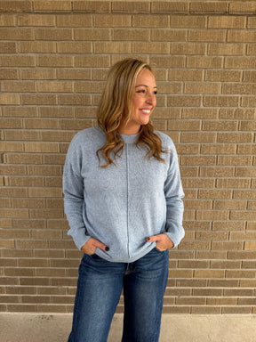 Lightweight Knit Sweater - Ocean Blue
