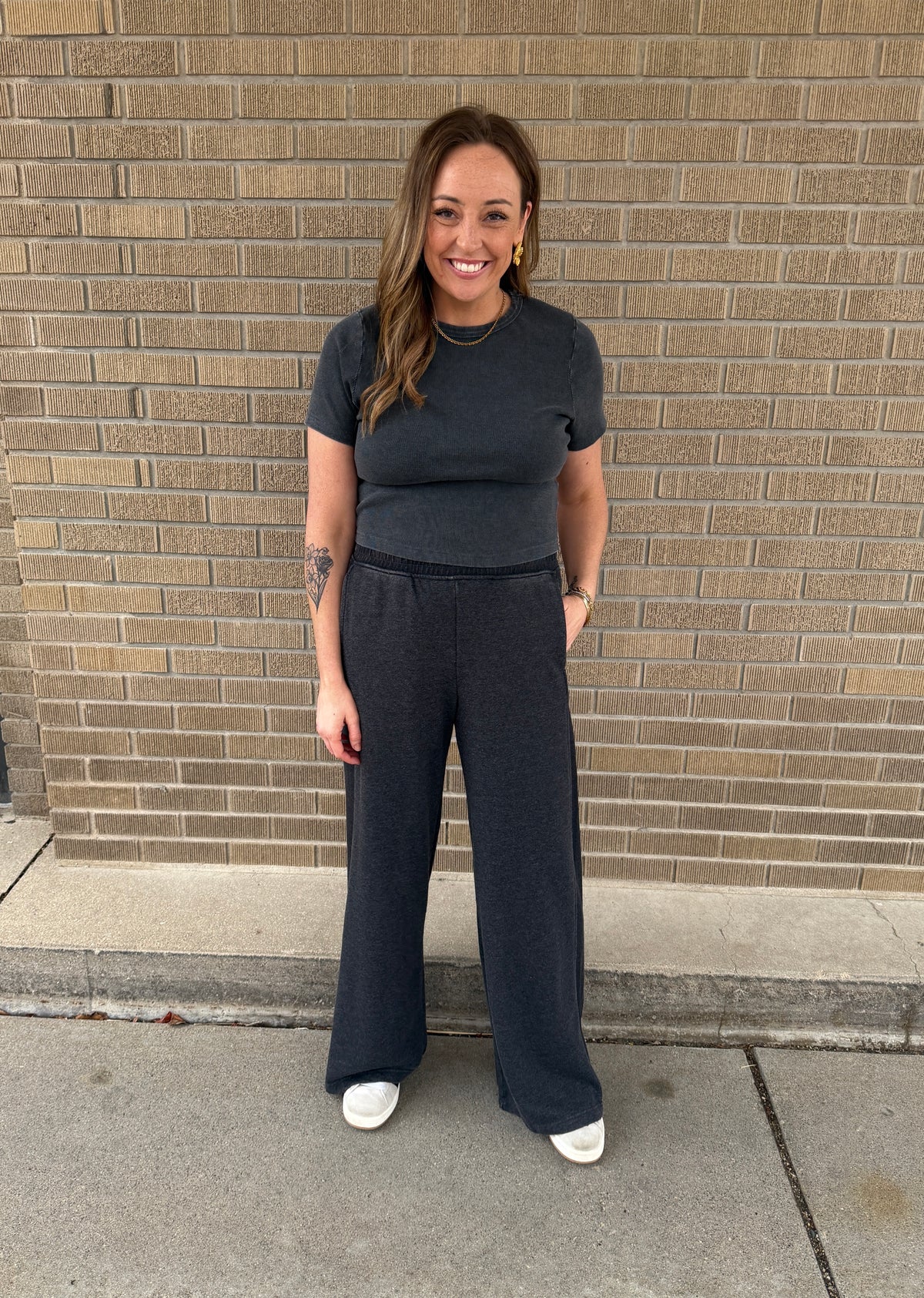 On The Go Wide Leg Pants - Black