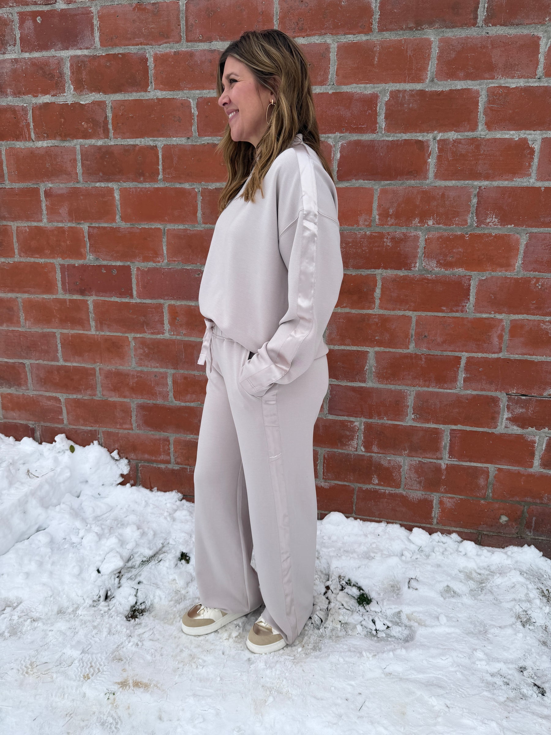 A Touch of Satin Top - Cream