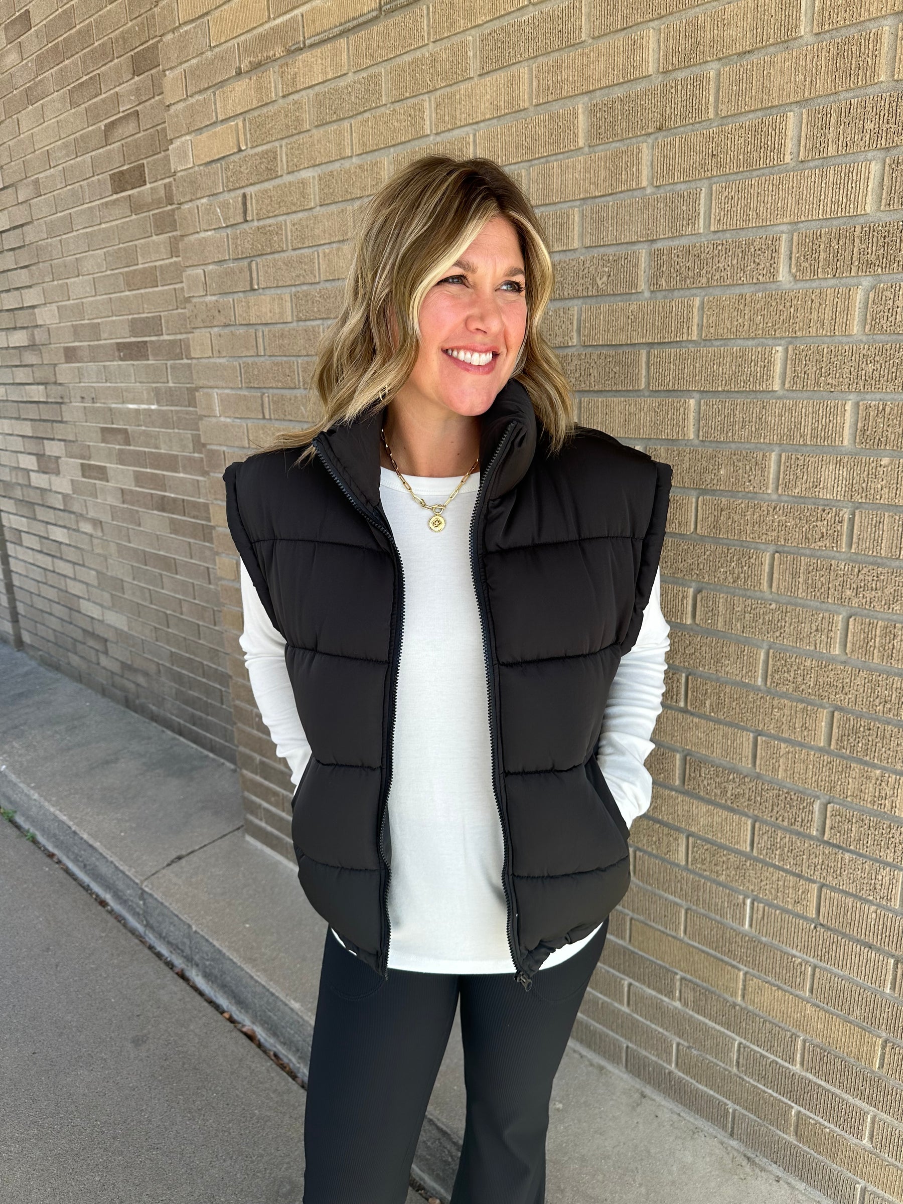 Black Puffer Vest