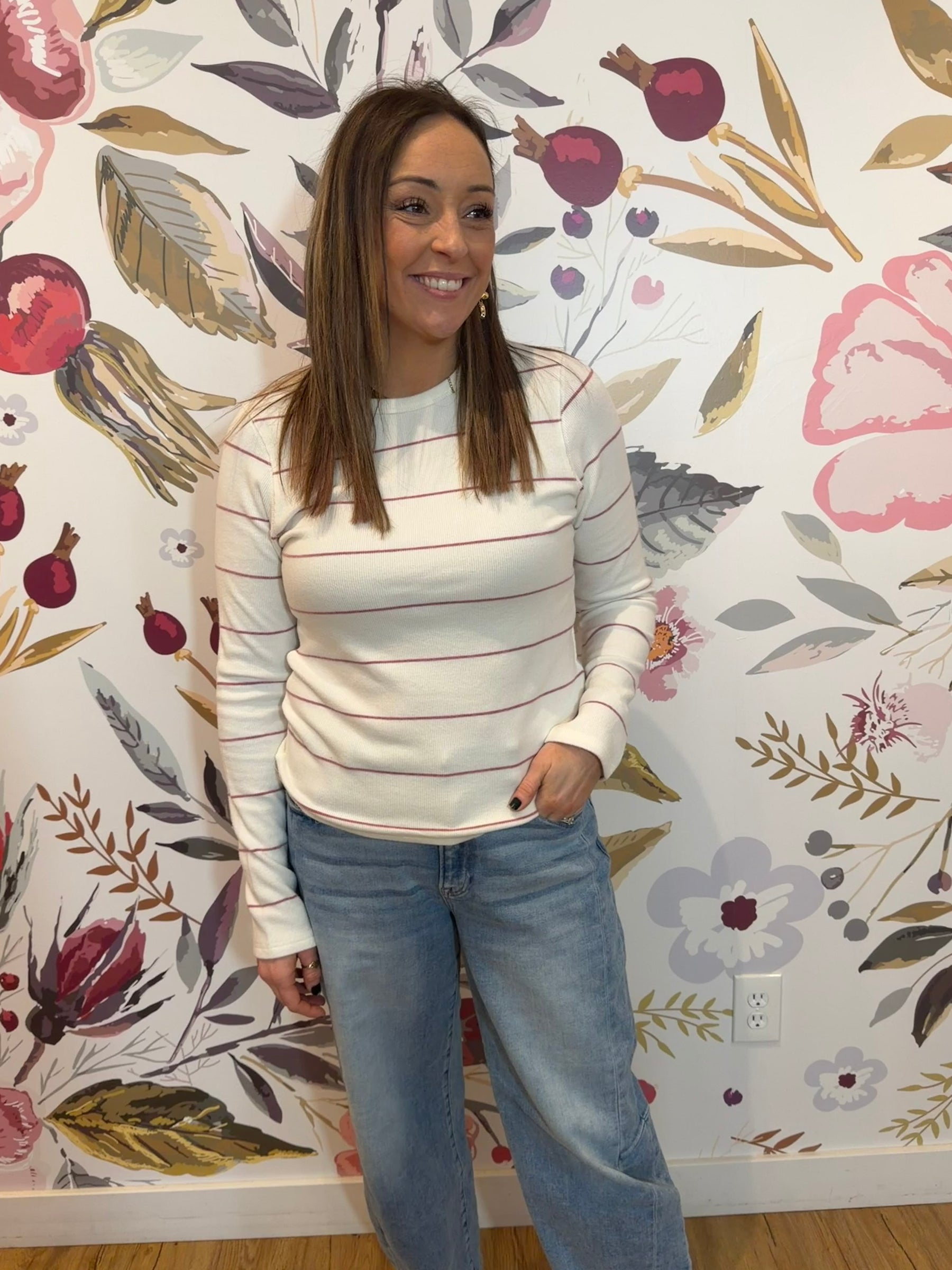 Alder Top - Ivory Rose