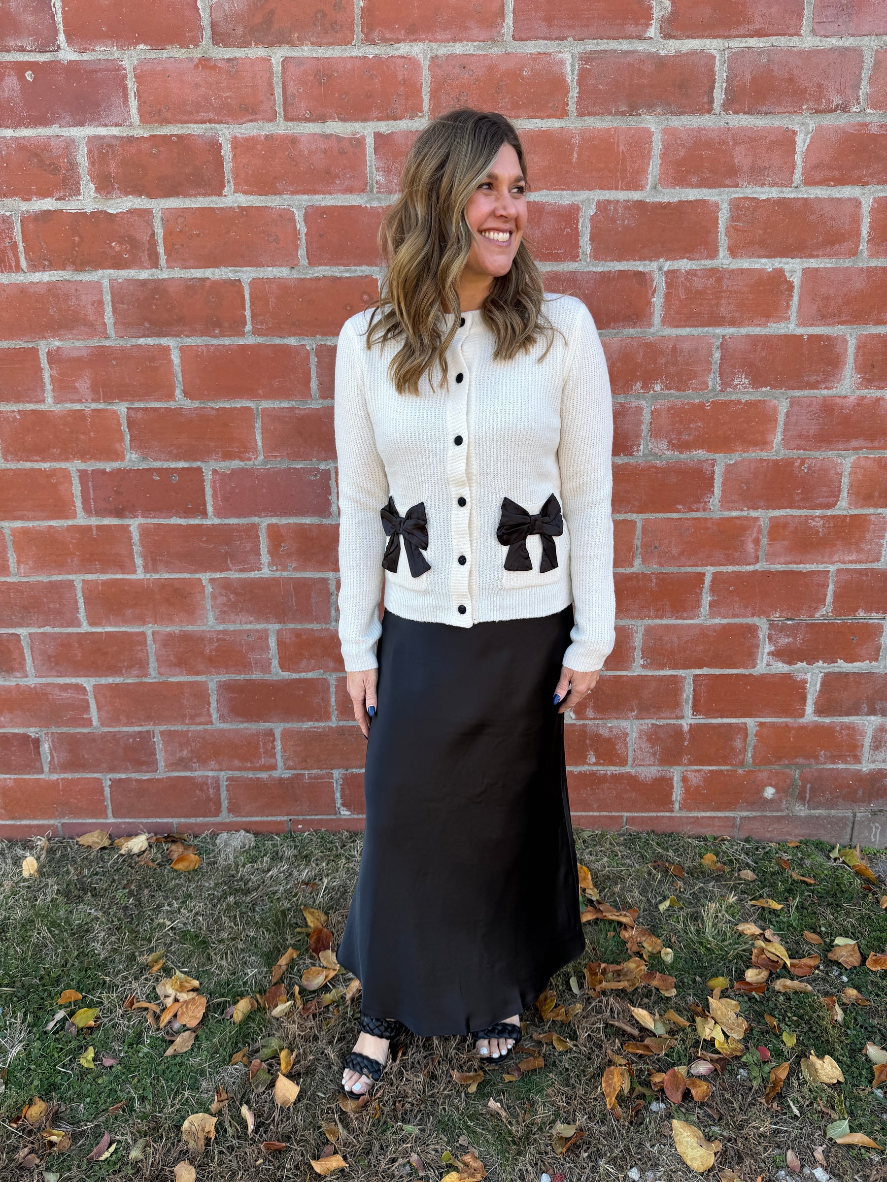 Sweet In Satin Black Skirt