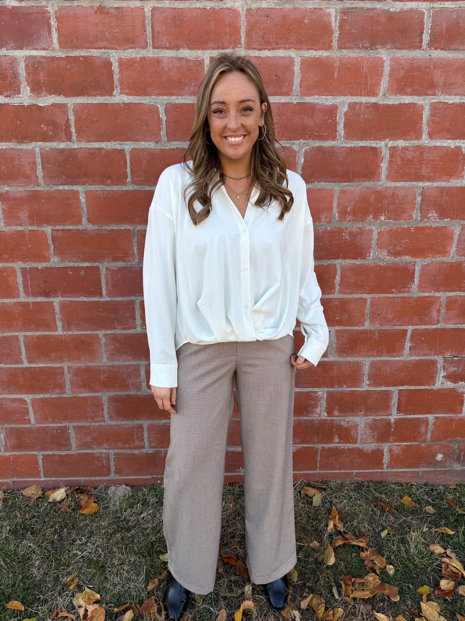 Business As Usual Oversized Button Up