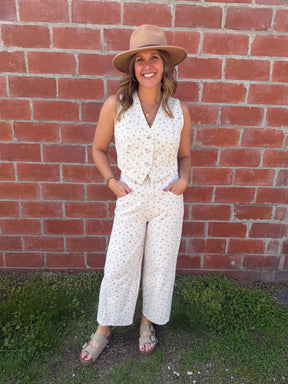 Floral Barrel Jeans