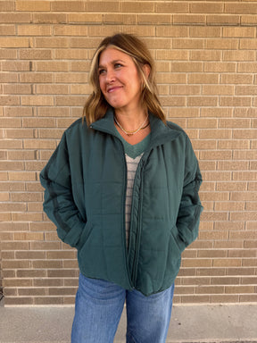 Fireside Quilted Jacket - Teal
