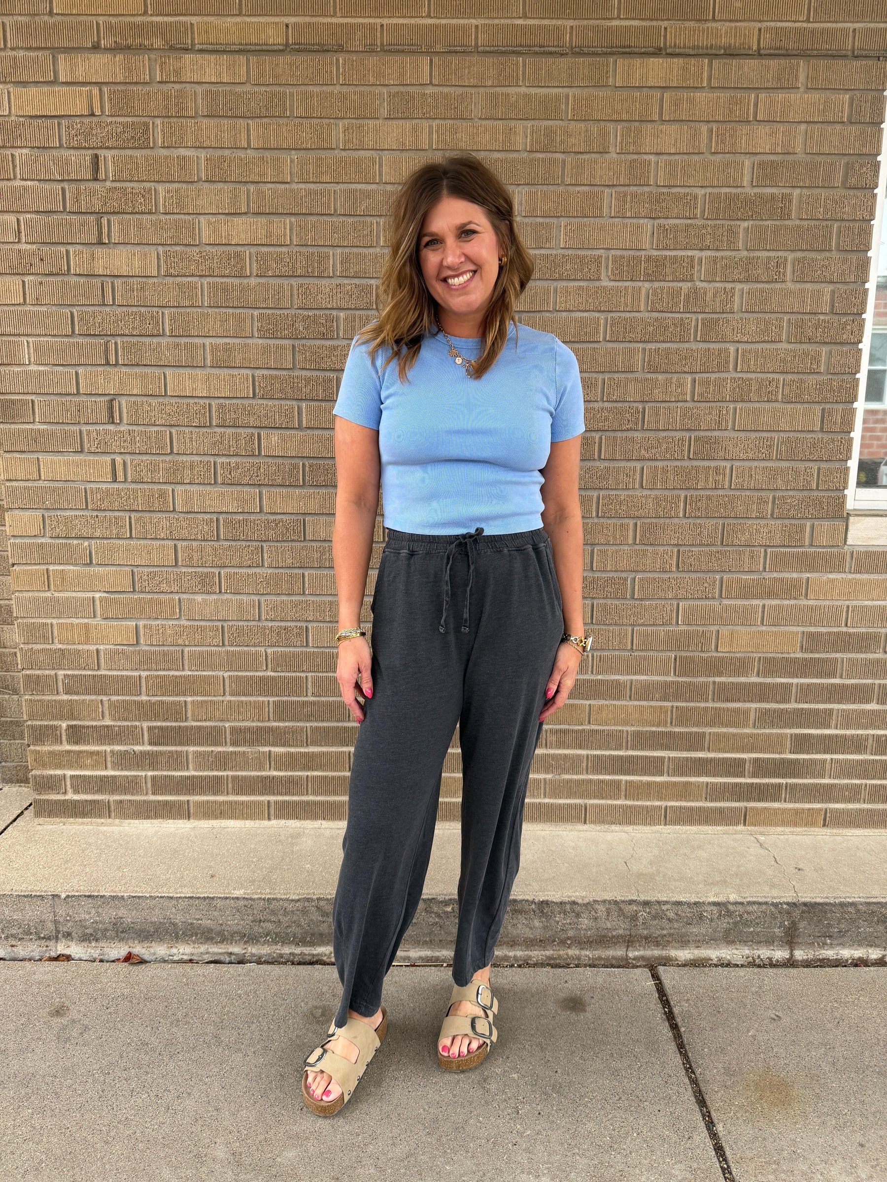 Lil Ribbed Tee - Blue