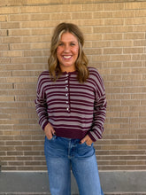 Merlot Stripe Henley
