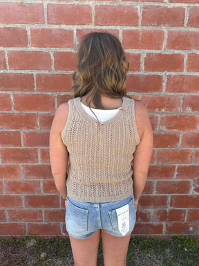 Taupe Sweater Vest