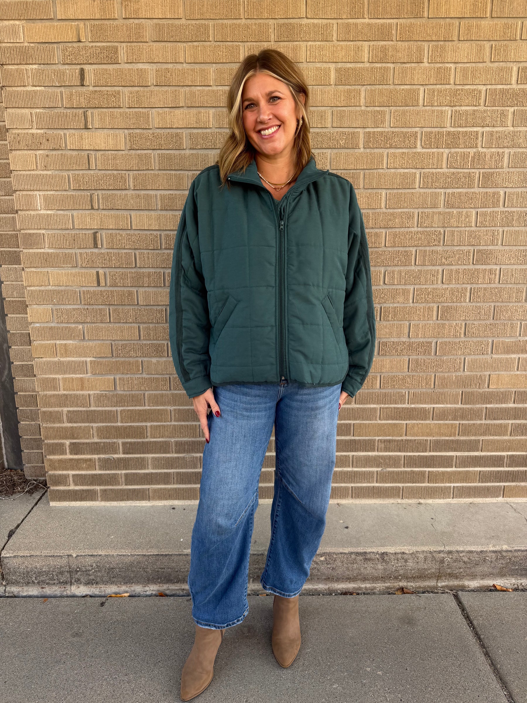 Fireside Quilted Jacket - Teal