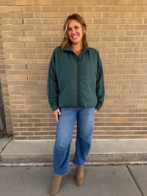 Fireside Quilted Jacket - Teal