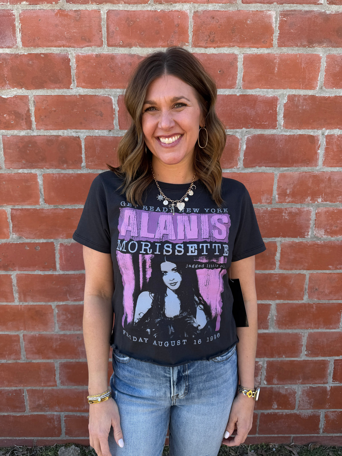 Alanis Morisette Graphic Crop Tee