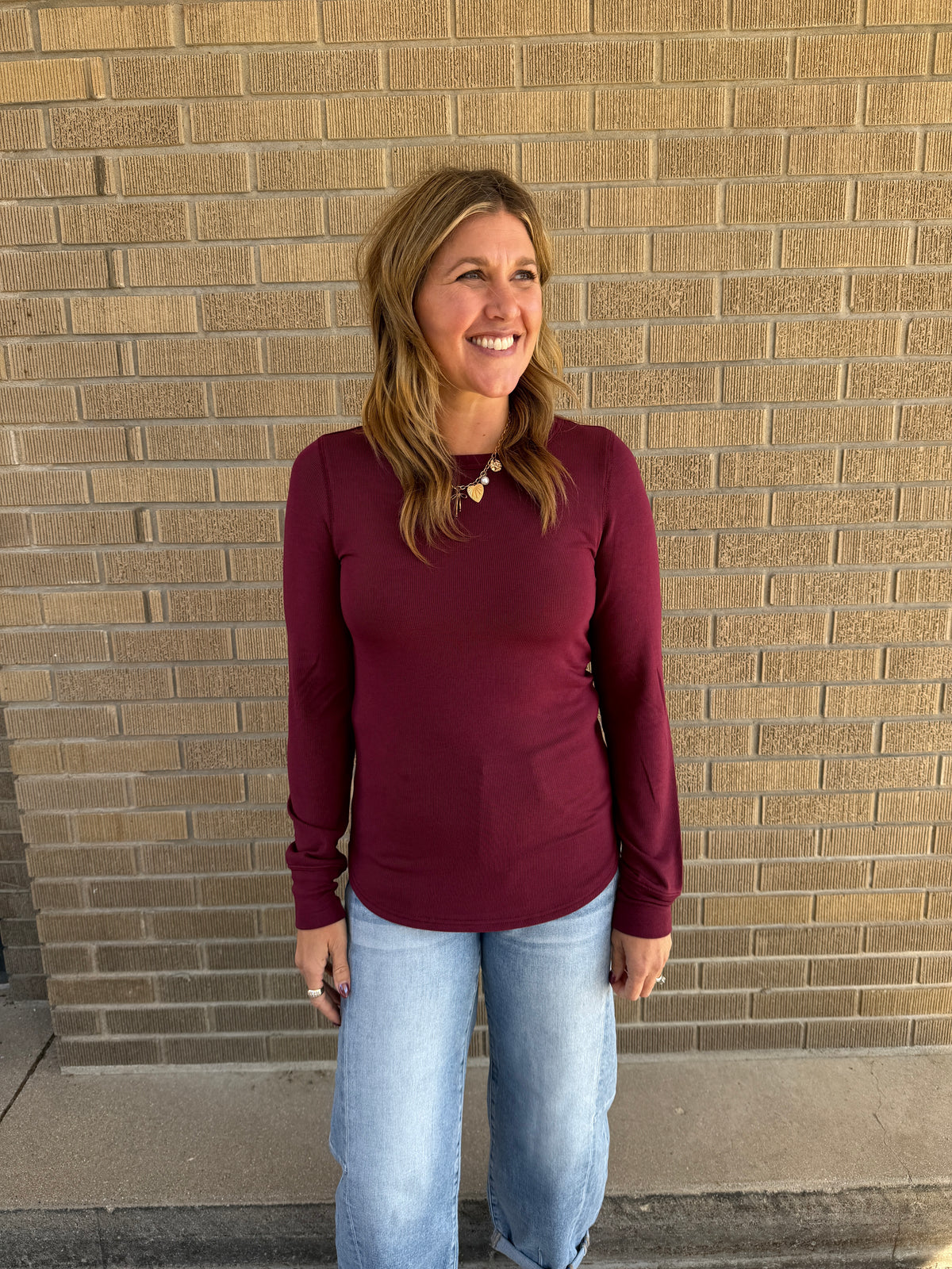 Stacy Top - Deep Maroon