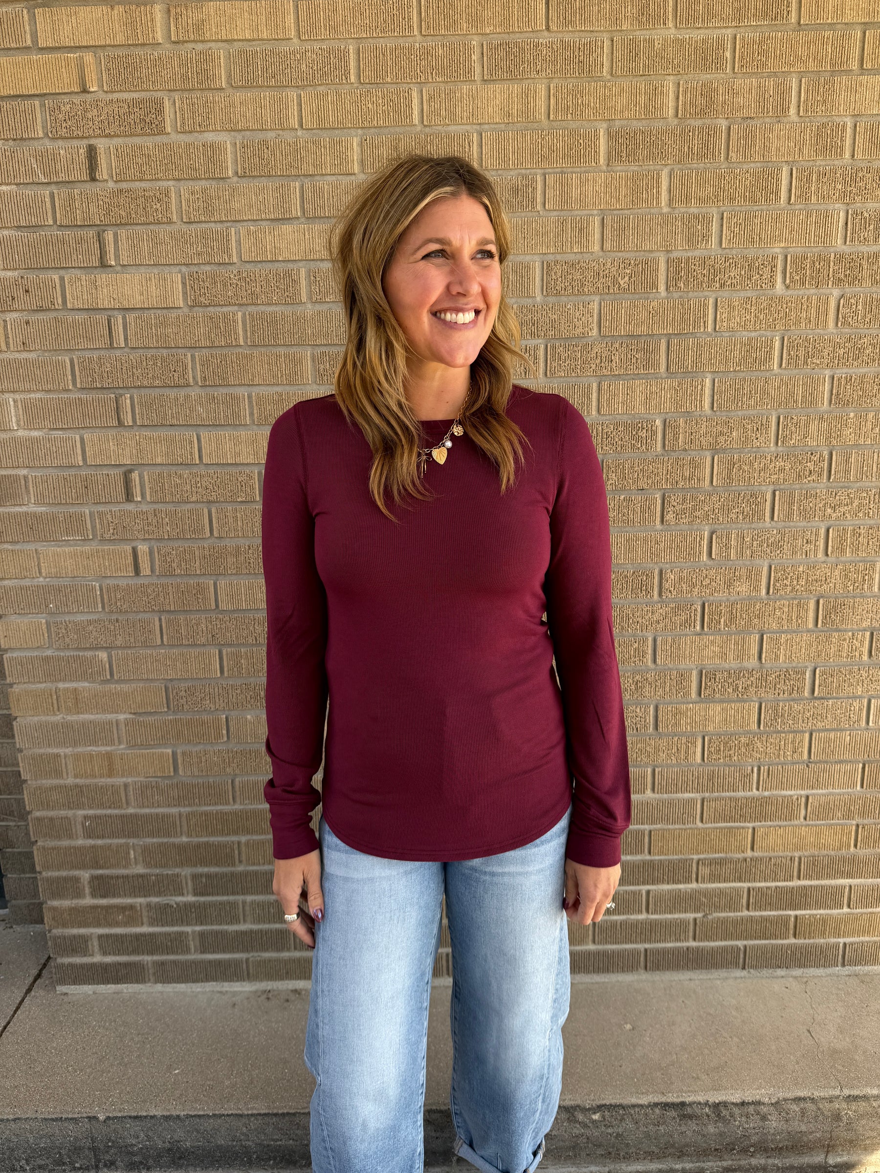 Stacy Top - Deep Maroon