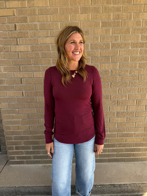 Stacy Top - Deep Maroon