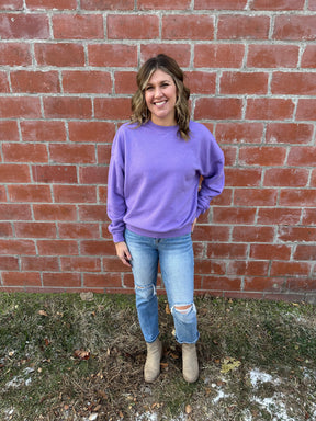 Oversized Lavender Crewneck