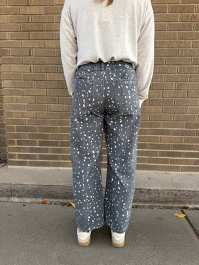 Speckle Barrel Jeans