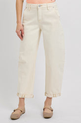 Ivory Barrel Jeans
