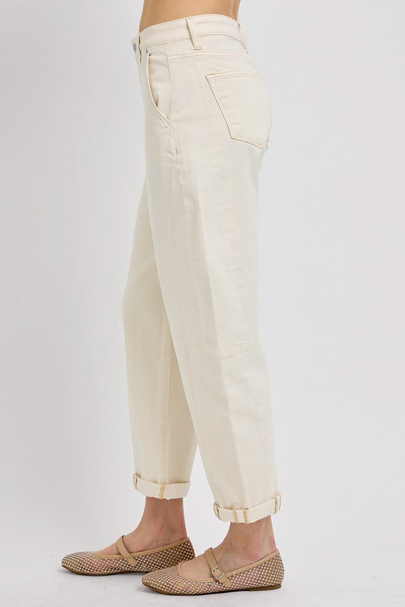 Ivory Barrel Jeans