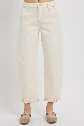 Ivory Barrel Jeans