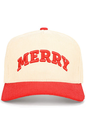 Corduroy Merry Hat - Red