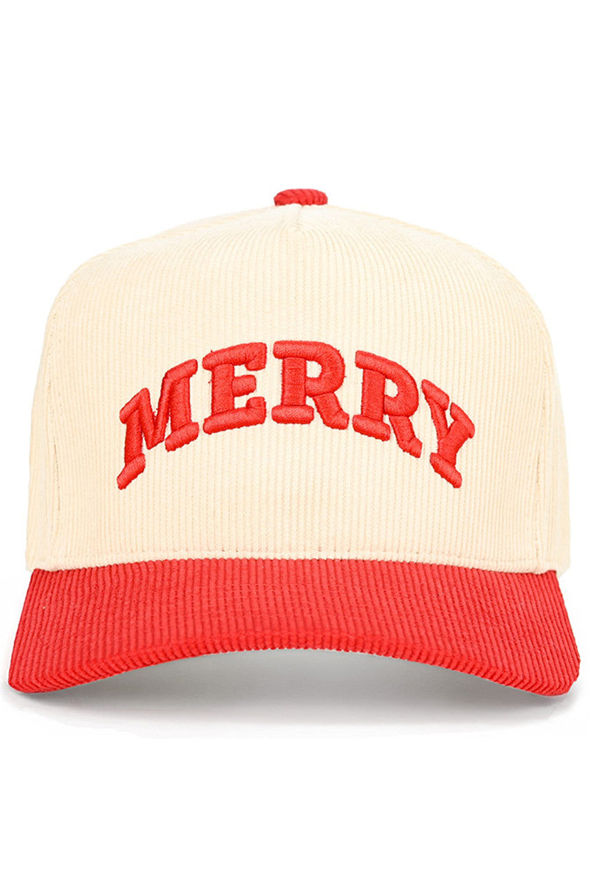 Corduroy Merry Hat - Red