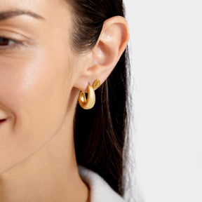 With Love Signet Hoop Earrings