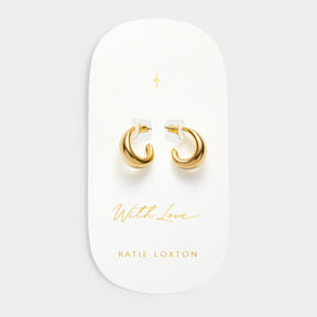 With Love Signet Hoop Earrings