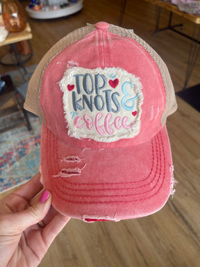 Top Knots and Coffee Hat - 3 Colors