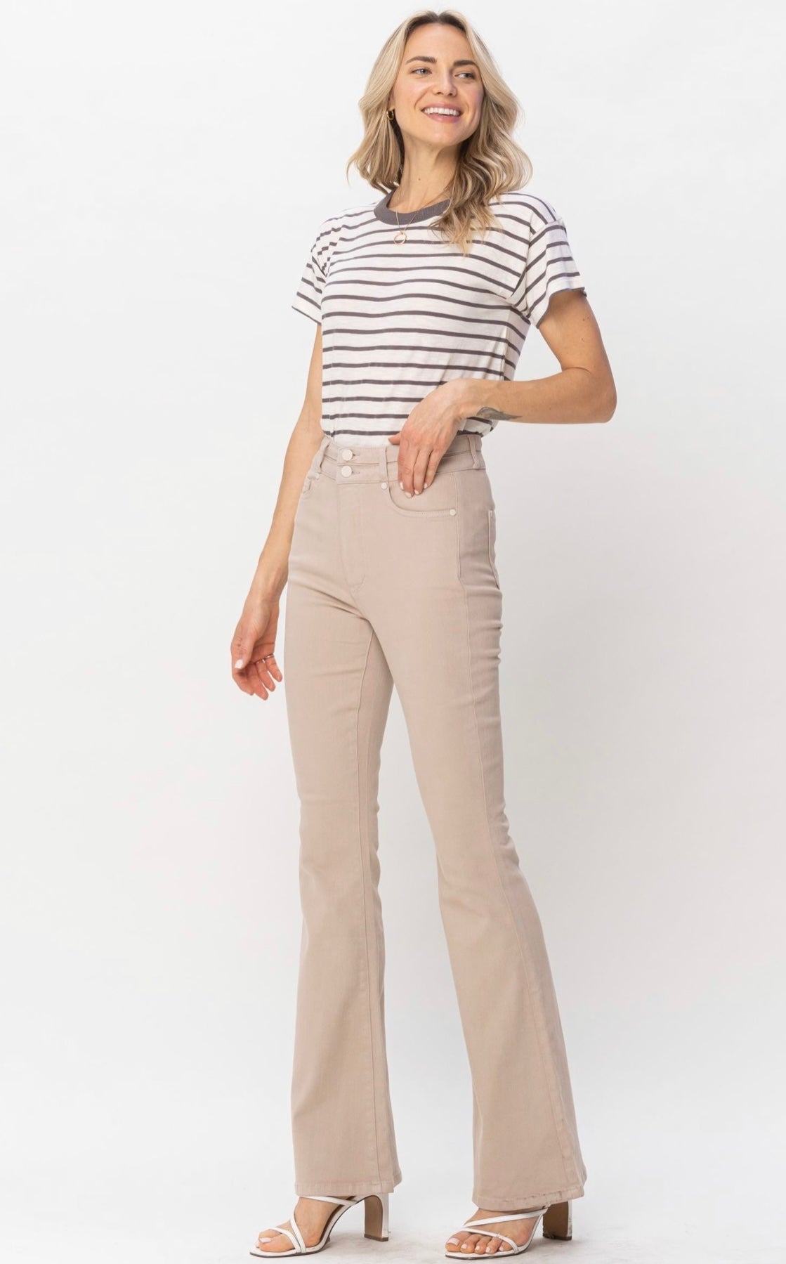 Taupe Tummy Control Judy Blue Flares