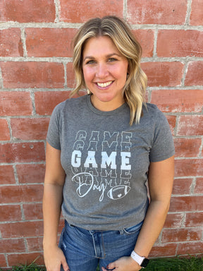Heather Grey Game Day Graphic Tee